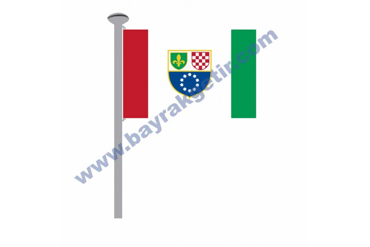 BOSNA GÖNDER BAYRAK 50x75 ( EBAT SEÇİNİZ )